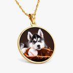 Round with Border Photo Pendant