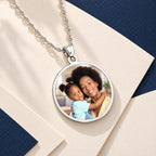 Round with Border Photo Pendant - lifestyle