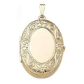 Solid 14K Yellow Gold Oval Four Photo Locket