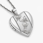 Butterfly Heart Photo Locket
