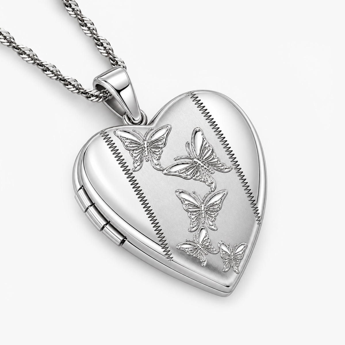 Butterfly Heart Photo Locket