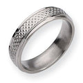 Titanium Weave Design Approx. 0.24 Inch Polished Wedding Band