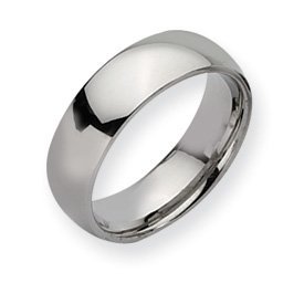 Stainless Steel Approx. 0.28 Inch Polished Wedding Band