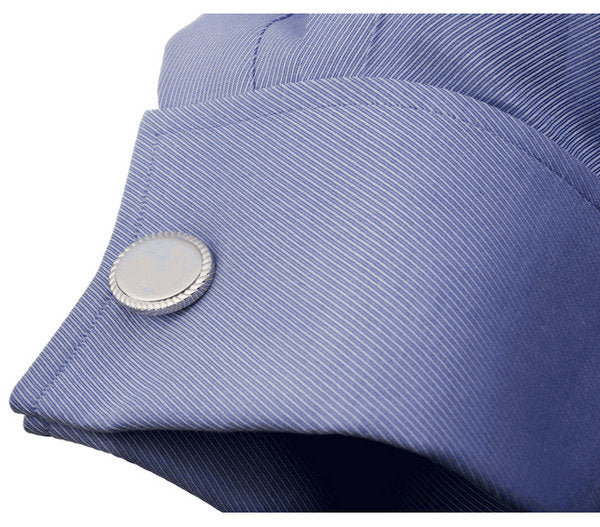 Engravable Sterling Silver Round Cufflinks