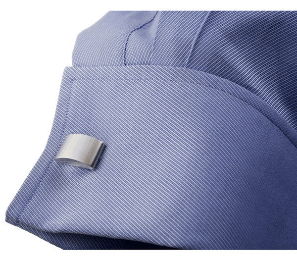 Engravable Sterling Silver Curved Cufflinks