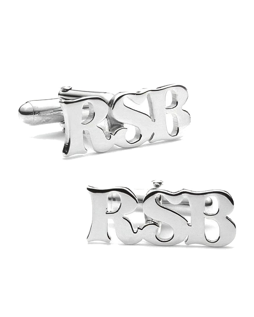 Personalized Sterling Silver Initial Cufflinks
