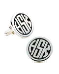 Personalized Sterling Silver Monogram Cufflinks