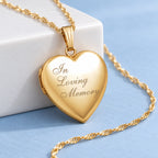 14K Gold-Filled In Loving Memory Heart Photo Locket - lifestyle