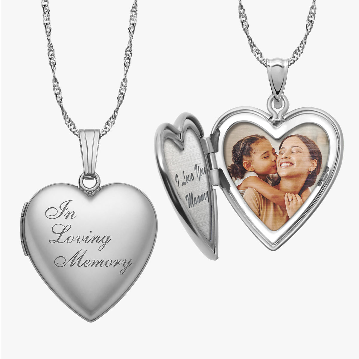 In Loving Memory Heart Photo Locket