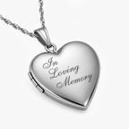 In Loving Memory  Heart Photo Locket