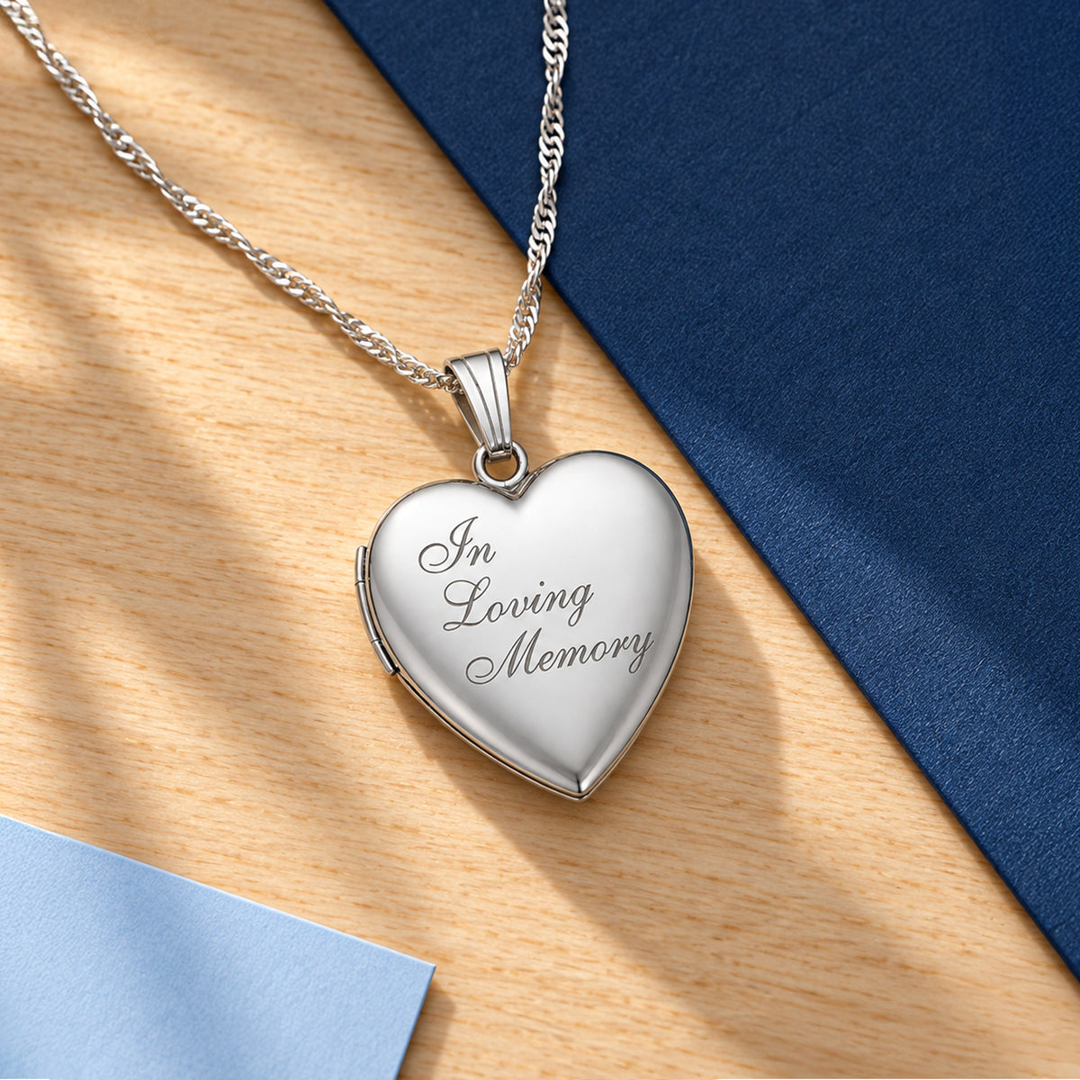 In Loving Memory  Heart Photo Locket - lifestyle
