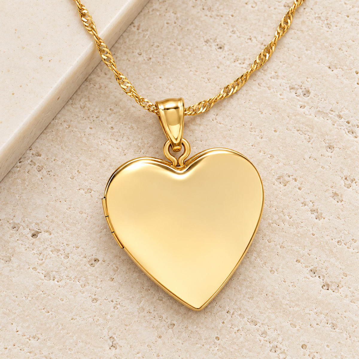 14K Gold Filled Heart Photo Locket - lifestyle