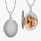 Plain Small Oval Photo Locket