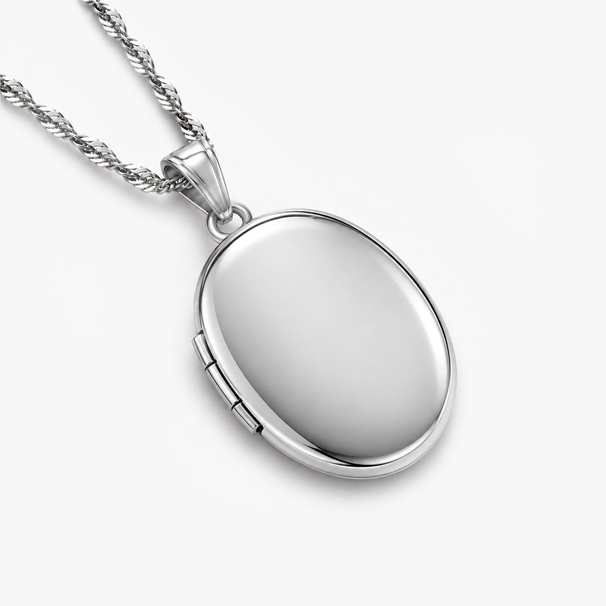 Plain Small Oval Photo Locket