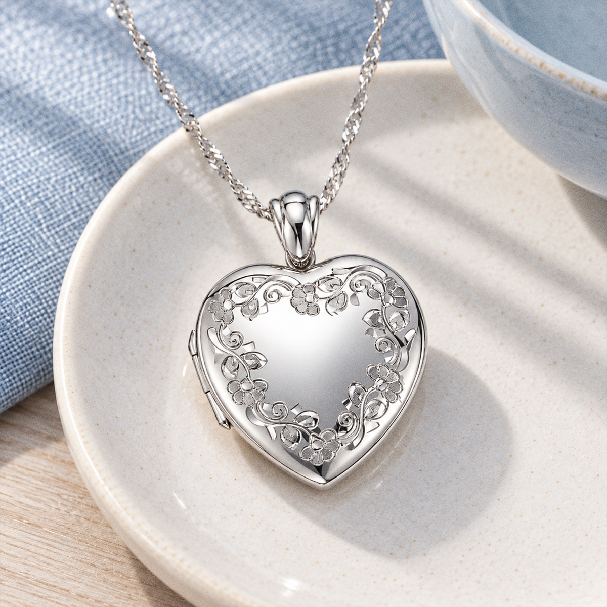 Premium Weight Heart Photo Locket - lifestyle