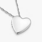 Side Dangle Plain Heart Photo Locket
