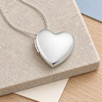 Side Dangle Plain Heart Photo Locket - lifestyle