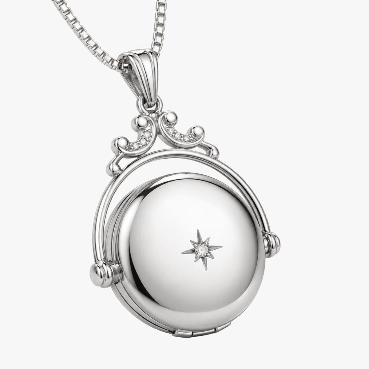 Round Swivel Photo Locket