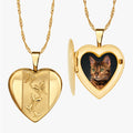 14K Gold Filled Small Butterfly Heart Photo Locket