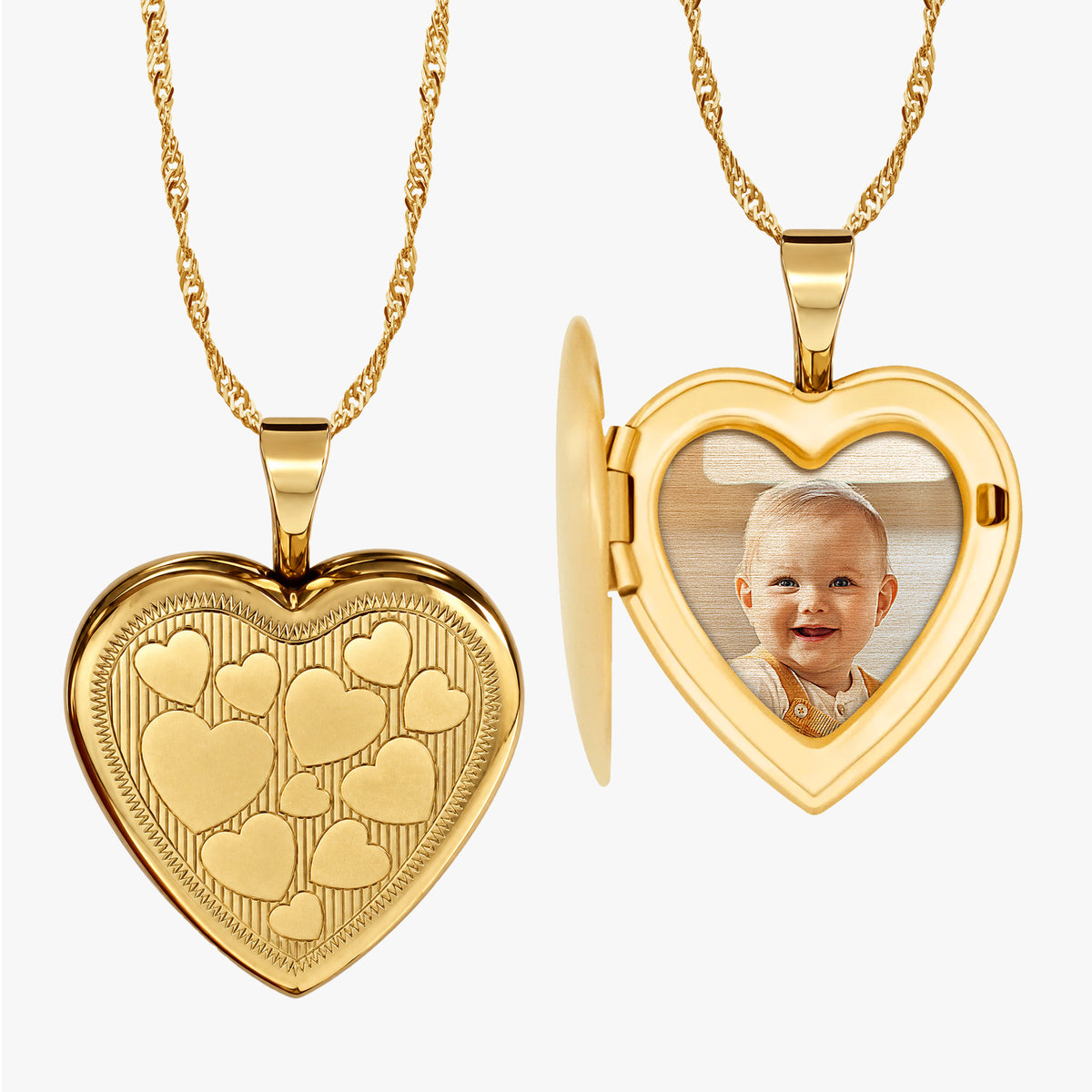 14K Gold Filled Small Heart Photo Locket