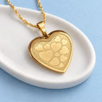 14K Gold Filled Small Heart Photo Locket - lifestyle