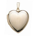 14K Gold Filled Heart Photo Locket
