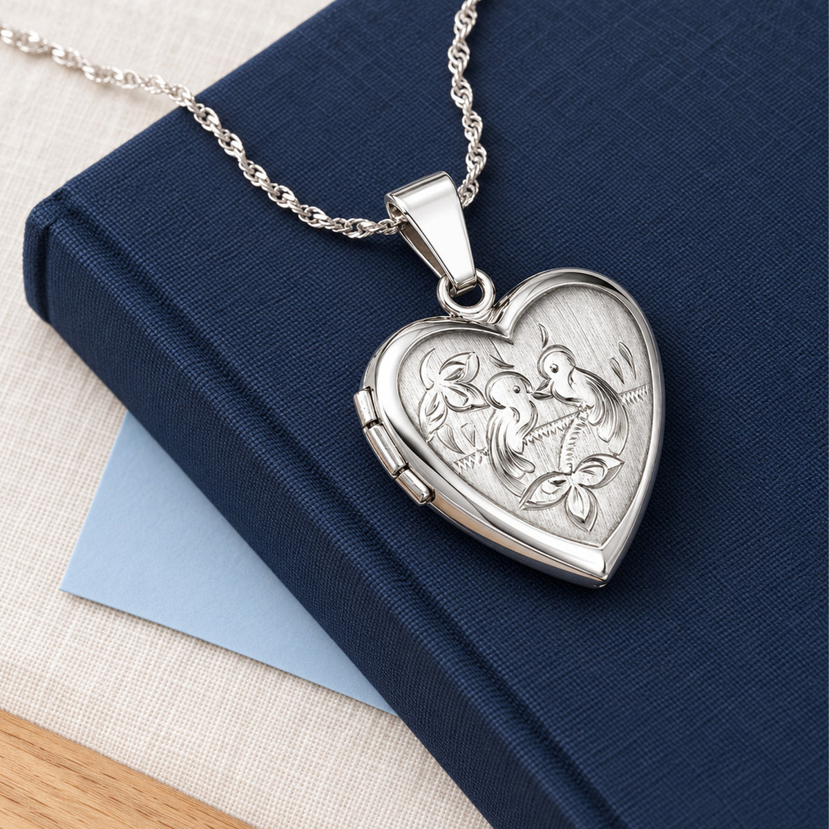Love Birds Heart Photo Locket - lifestyle