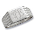 Sterling Silver Men's Square Signet Ring