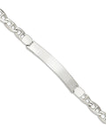 Custom Engraved Sterling Silver Men's Anchor Link ID Bracelet