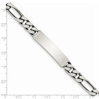 Custom Engraved Sterling Silver Men's Figaro Link ID Bracelet