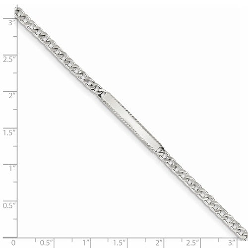 Custom Engraved Sterling Silver Women's Curb Link ID Bracelet