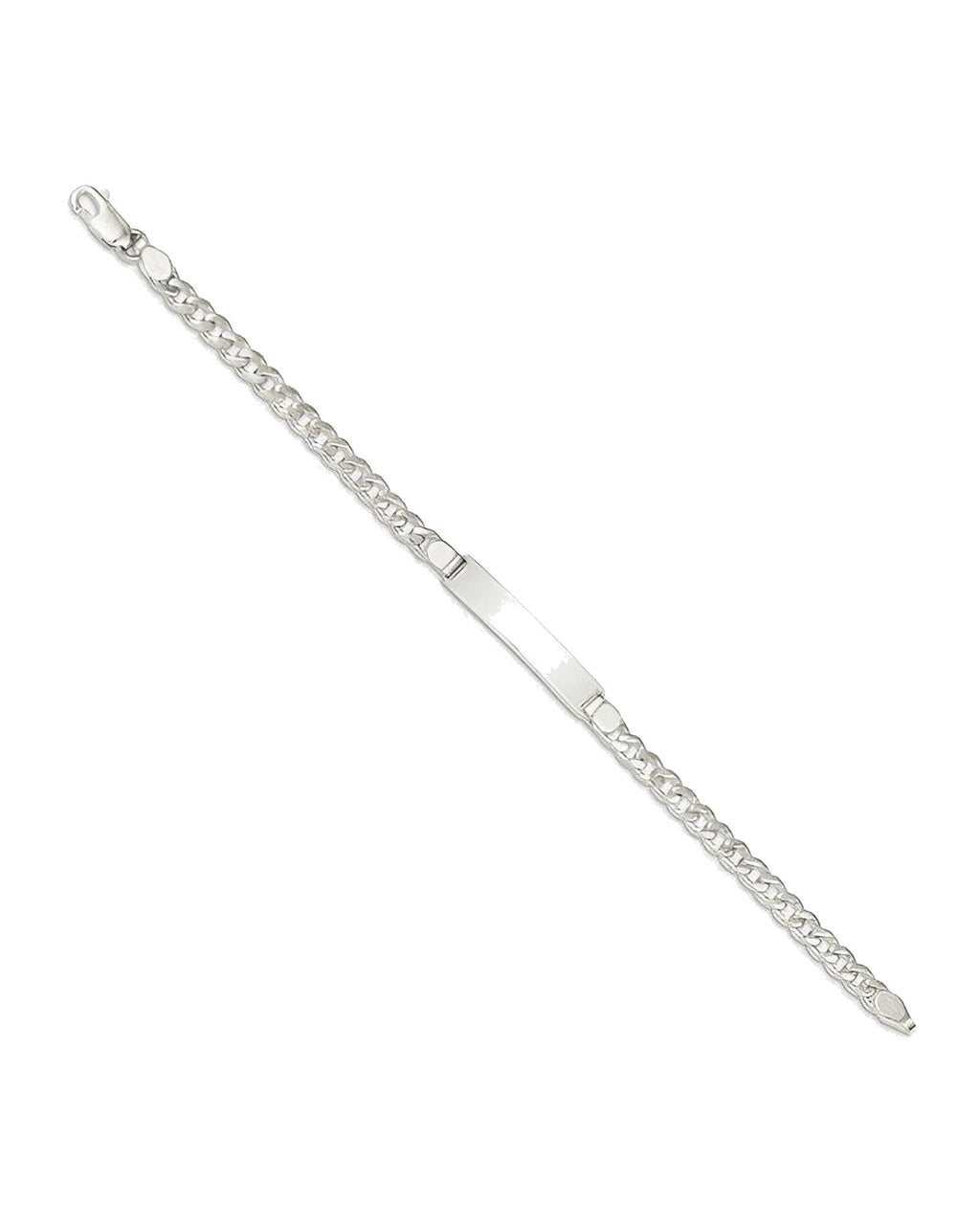 Custom Engraved Sterling Silver Women's Curb Link ID Bracelet