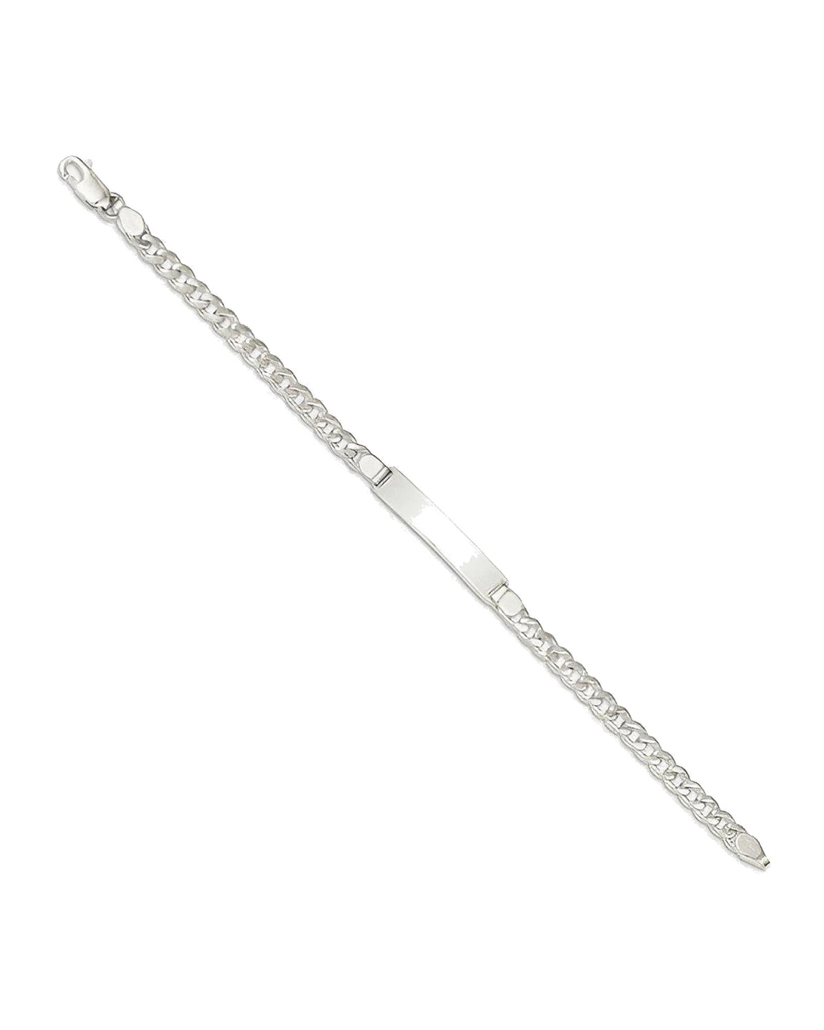 Custom Engraved Sterling Silver Women's Curb Link ID Bracelet