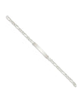 Custom Engraved Sterling Silver Women's Figaro Link ID Bracelet