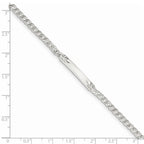 Custom Engraved Sterling Silver Women's Curb Link ID Bracelet