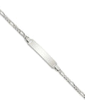 Custom Engraved Sterling Silver Children's Figaro Link ID Bracelet