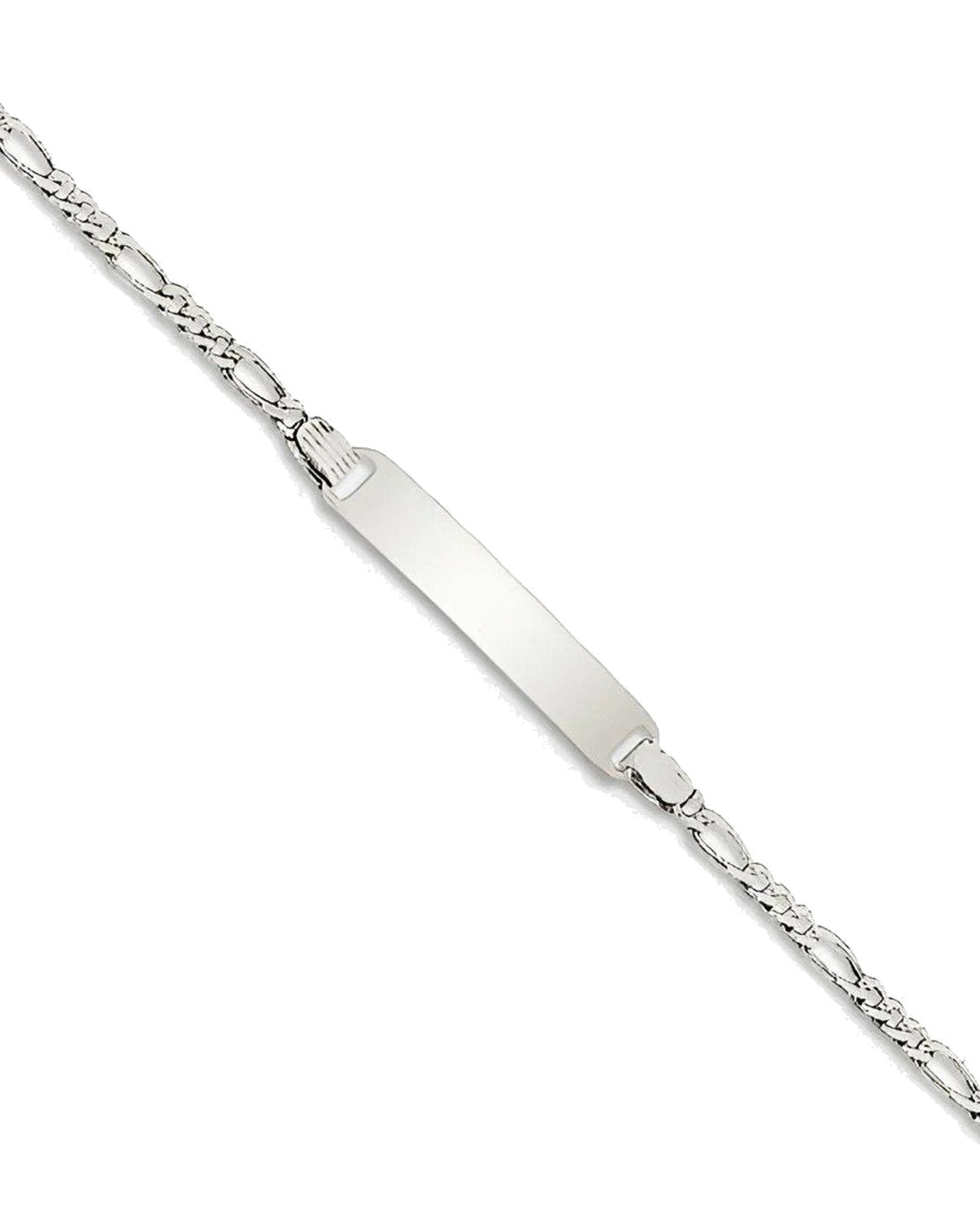 Custom Engraved Sterling Silver Children's Figaro Link ID Bracelet