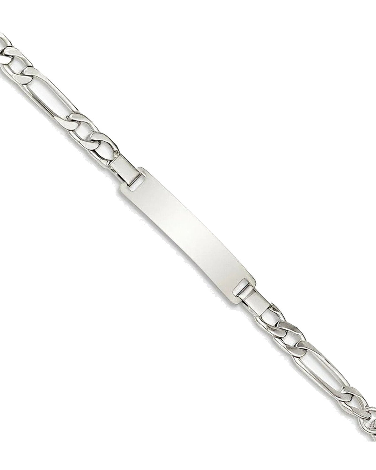 Custom Engraved Sterling Silver Children's Figaro Link ID Bracelet
