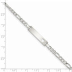 Custom Engraved Sterling Silver Children's Heart Cutout ID Bracelet