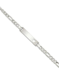 Custom Engraved Sterling Silver Children's Heart Cutout ID Bracelet