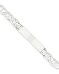 Custom Engraved Sterling Silver Women's Anchor Link ID Bracelet