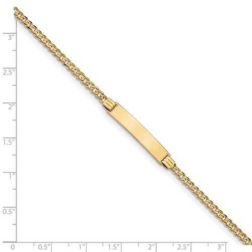 Custom Engraved 14k Gold Women's Pave Curb Link ID Bracelet