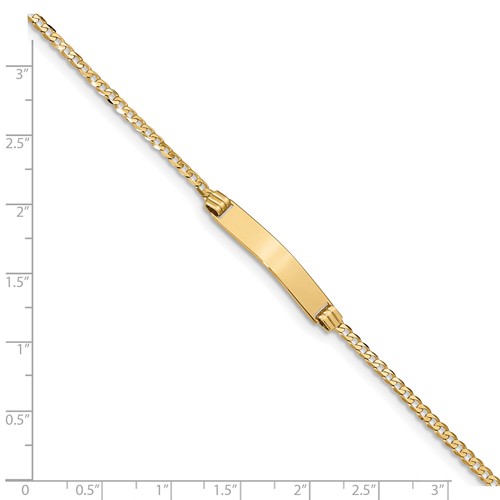 Custom Engraved 14k Gold Women's Curb Link ID Bracelet