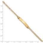 Custom Engraved 14k Gold Women's Curb Link ID Bracelet