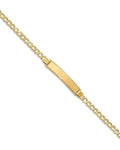 Custom Engraved 14K Gold Women's Curb Link ID Bracelet