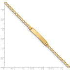 Custom Engraved 14k Gold Women's Curb Link ID Bracelet