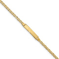 Custom Engraved 14K Gold Women's Anchor Link ID Bracelet