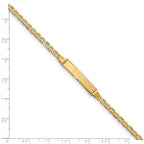 Custom Engraved 14k Gold Women's Anchor Link ID Bracelet