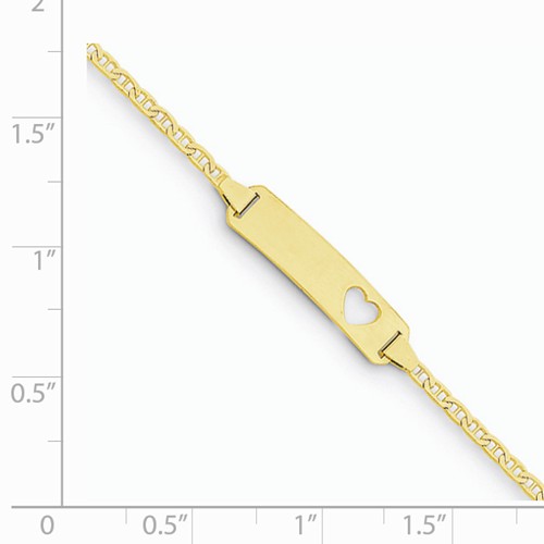Custom Engraved 14k Gold Children's Anchor Link ID Bracelet