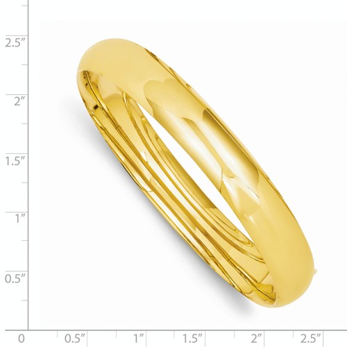 Custom Engraved 14K Gold Women's Hinged Bangle ID Bracelet